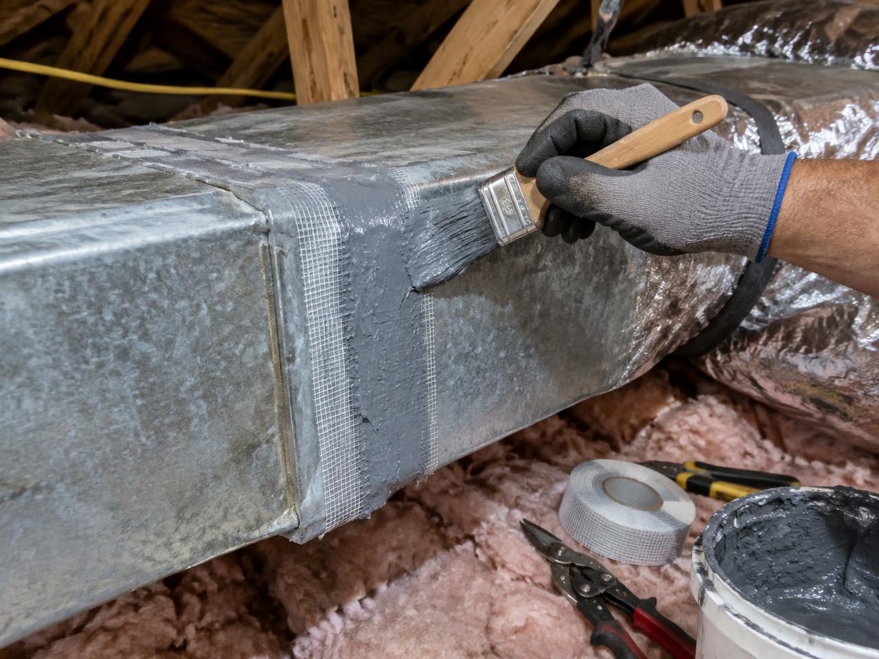 Illustrative ductwork repair equipment and service setting in South Florida