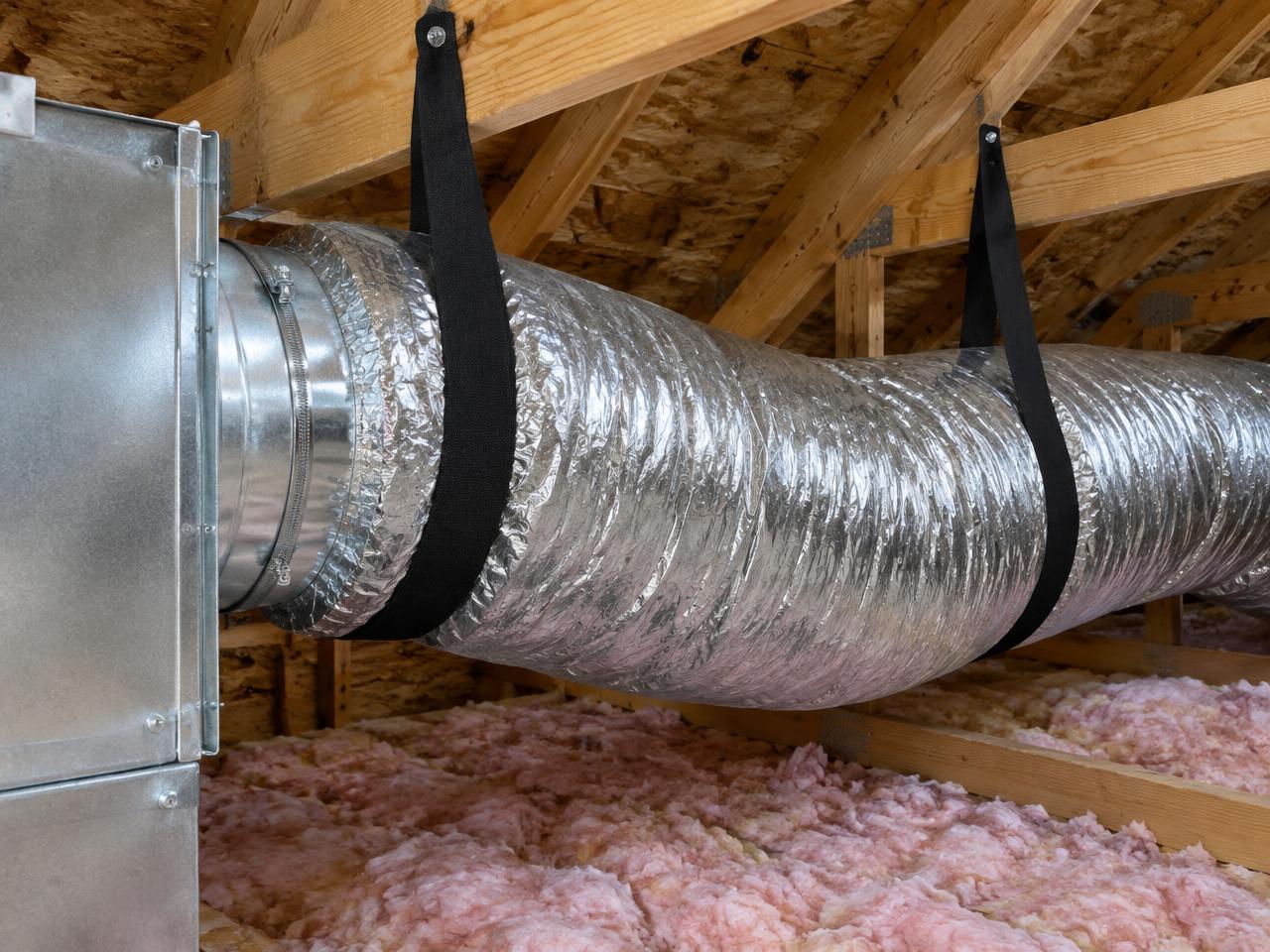 Illustrative flex duct installation equipment and service setting in South Florida